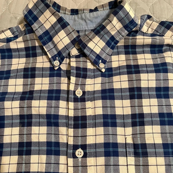 SADDLEBRED~BLUE PLAID SHIRT~NWOT~LG - Picture 3 of 6